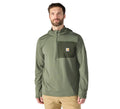 Men's Relaxed Half-Zip Performance Hoodie - Olive