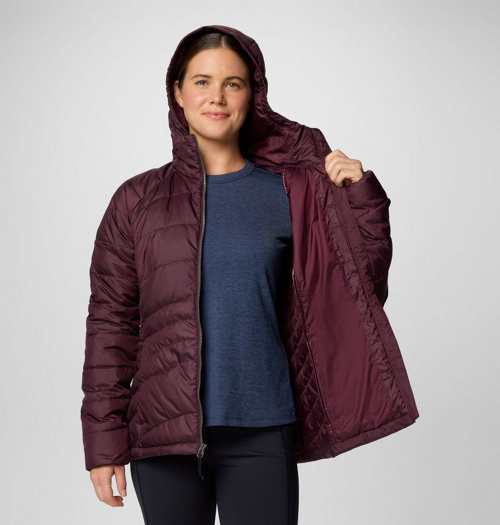 Women's Insulated Hooded Jacket - Wine