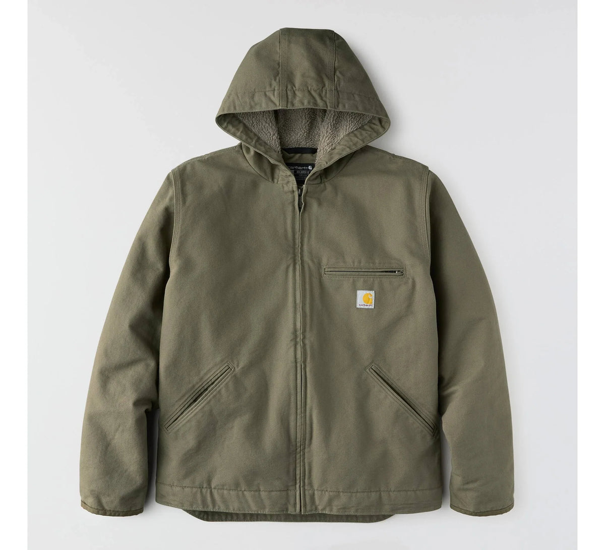 Men's Sherpa-Lined Cotton Canvas Jacket - Gravel