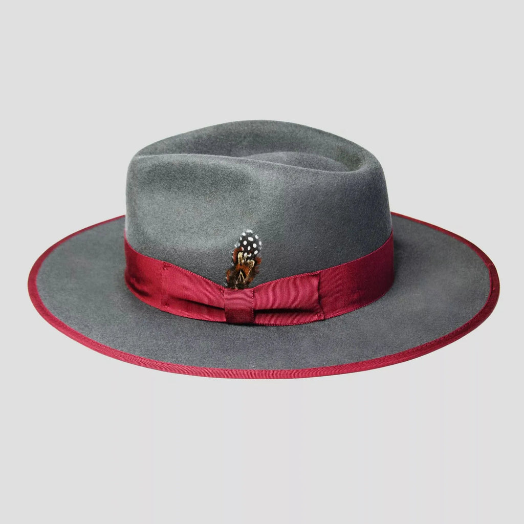 Eerguson Fedora - Slate+Burgundy