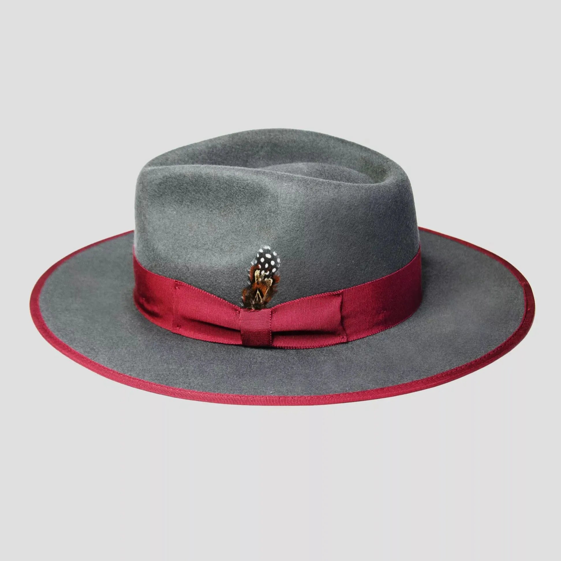 Ferguson Fedora - Slate+Burgundy
