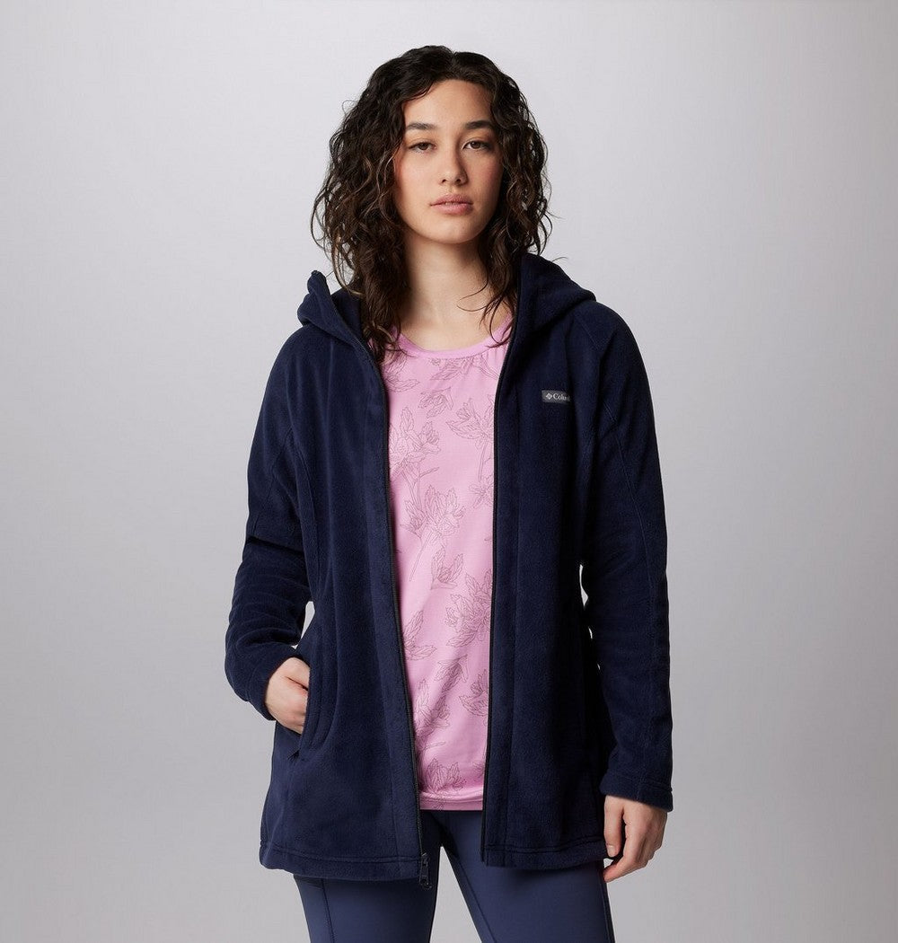 Women's Long Fleece Hoodie - Pink