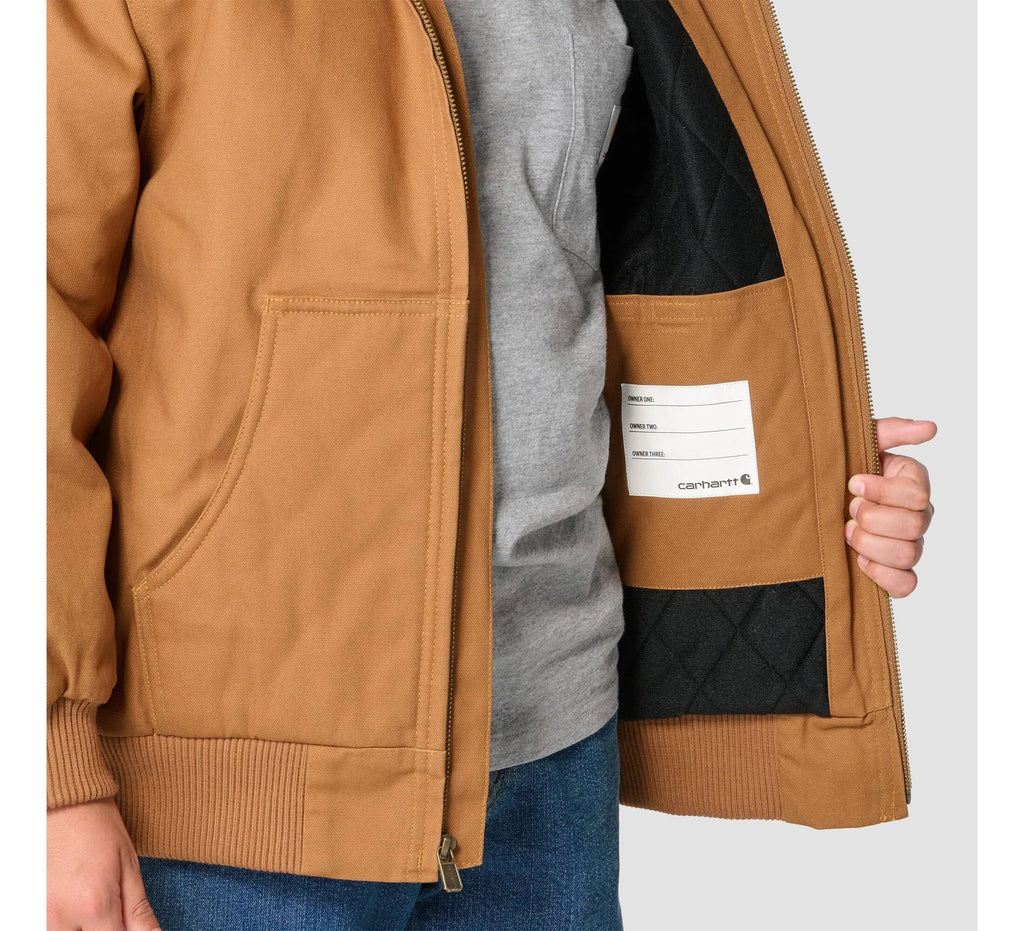Baby Boys' Insulated Canvas Hooded Jacket - Brown