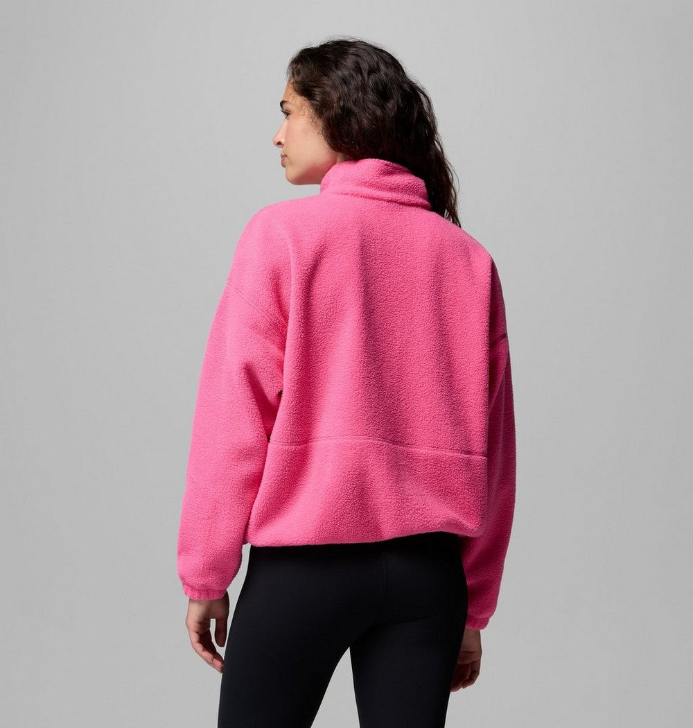Women's Fleece Half-Zip Pullover - Blue Grey