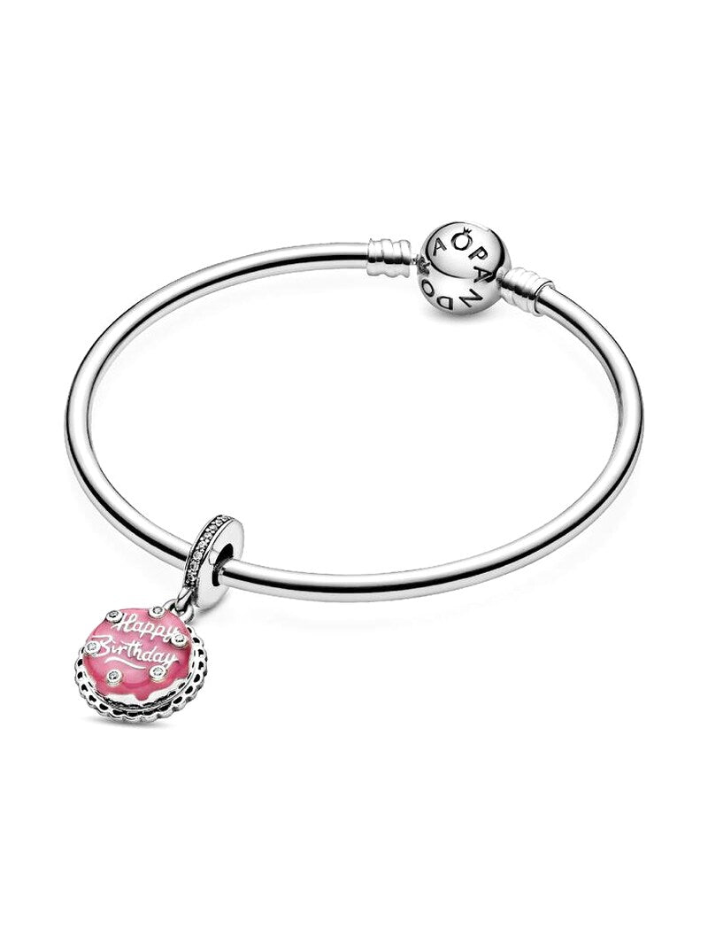 Pink Birthday Cake Dangle Charm