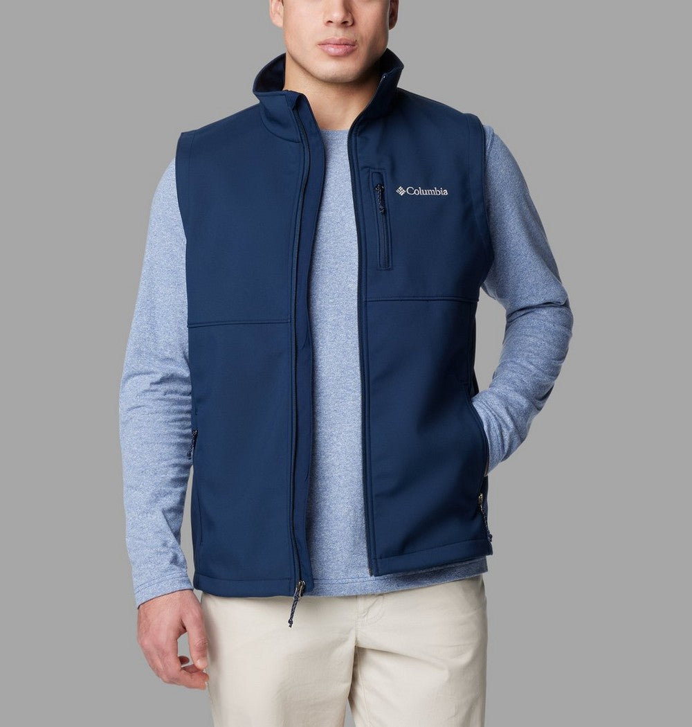 Men's Wind-Resistant Softshell Vest - Gray