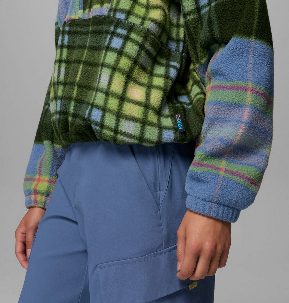 Women's Printed Fleece Half-Zip Pullover - Mauve