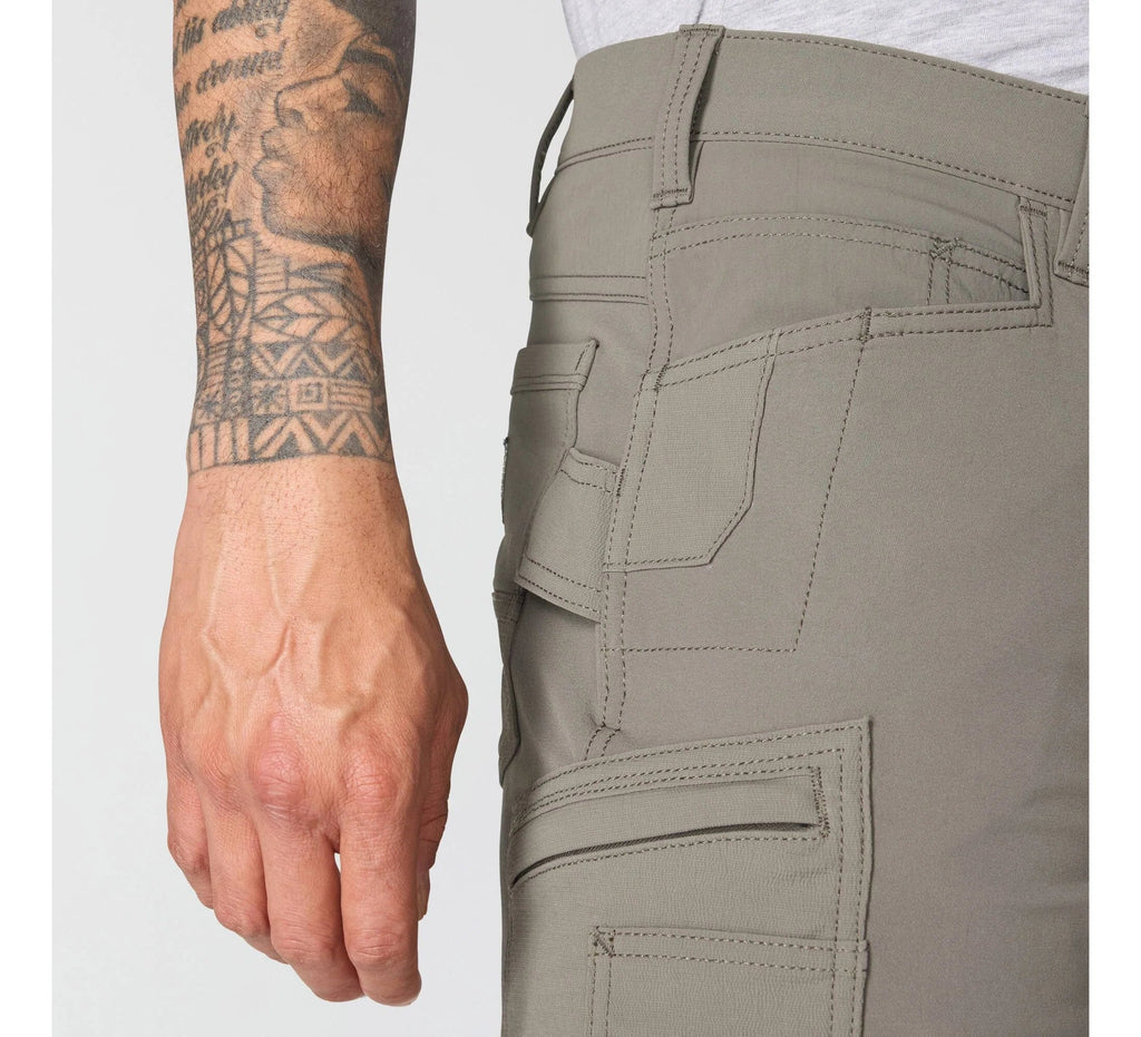 Men's Stretch Double-Knee Cargo Work Pants - Gray