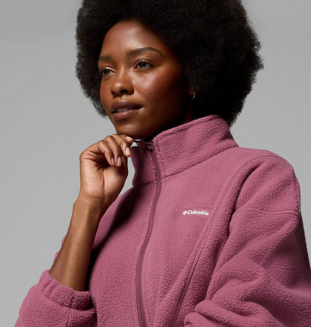 Women's Fleece Half-Zip Pullover - Blue Grey
