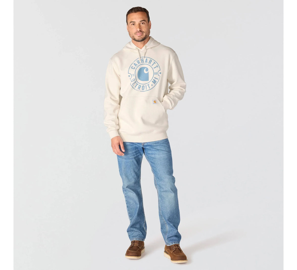 Men's City Graphic Fleece Pullover Hoodie - Tan