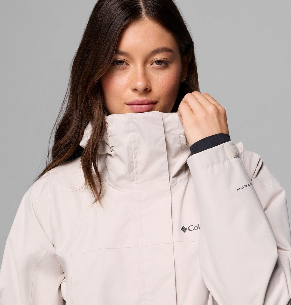 Women's Long Waterproof Rain Jacket - Mauve