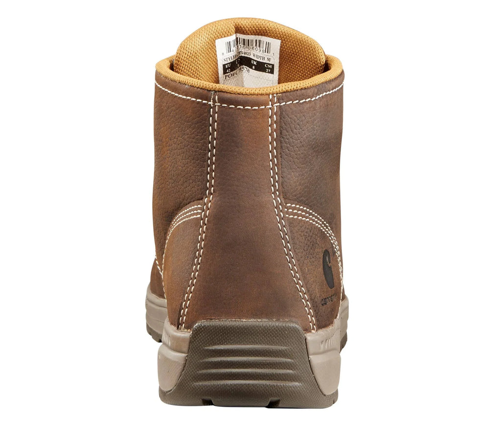 Leather Moc Toe Chukka Work Boot - Dark Brown