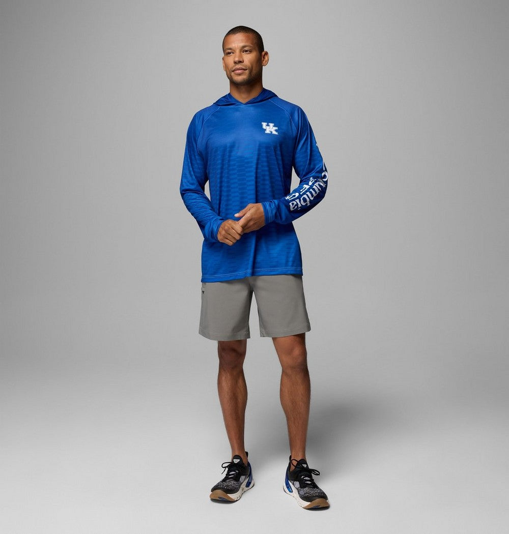 Men's UPF 50 Team Logo Sun Hoodie - Blue