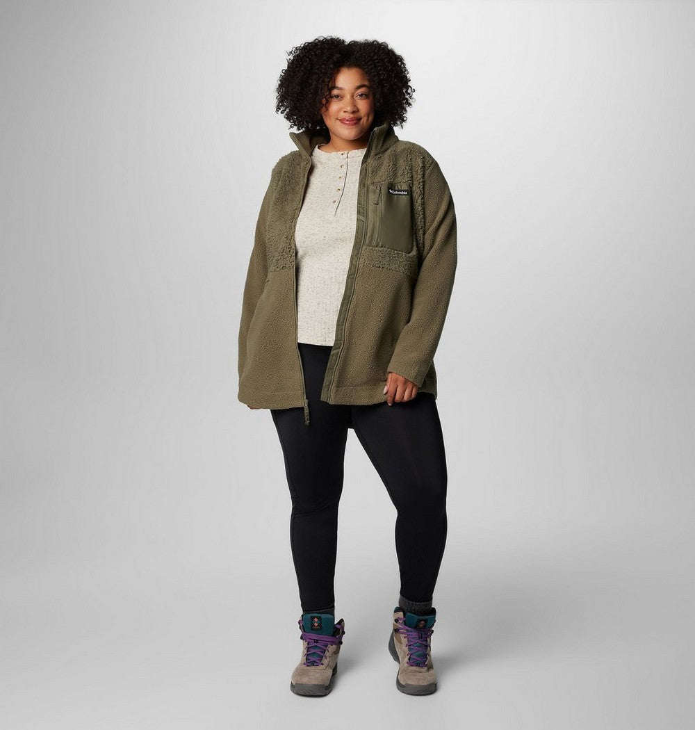 Women's Plus Sherpa Full-Zip Fleece - Grey