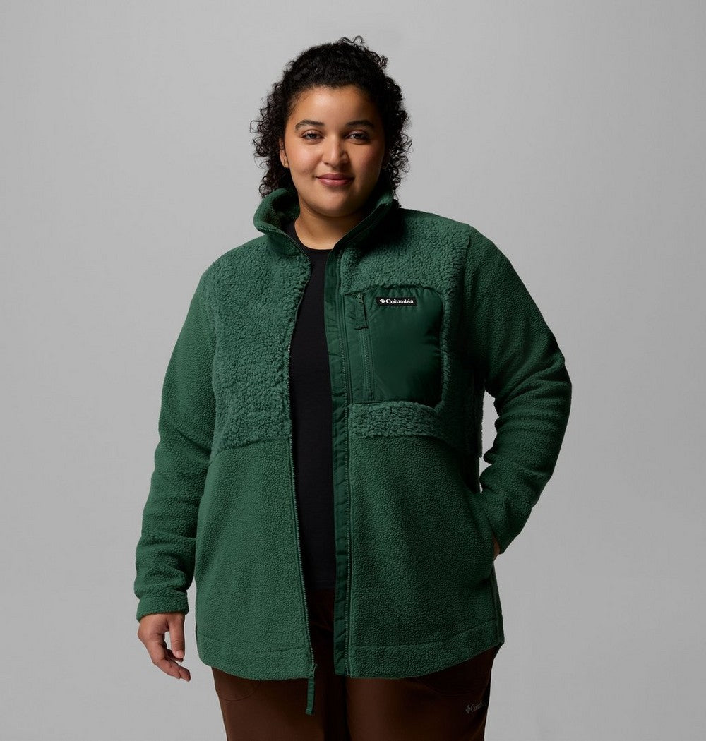 Women's Plus Sherpa Full-Zip Fleece - Grey