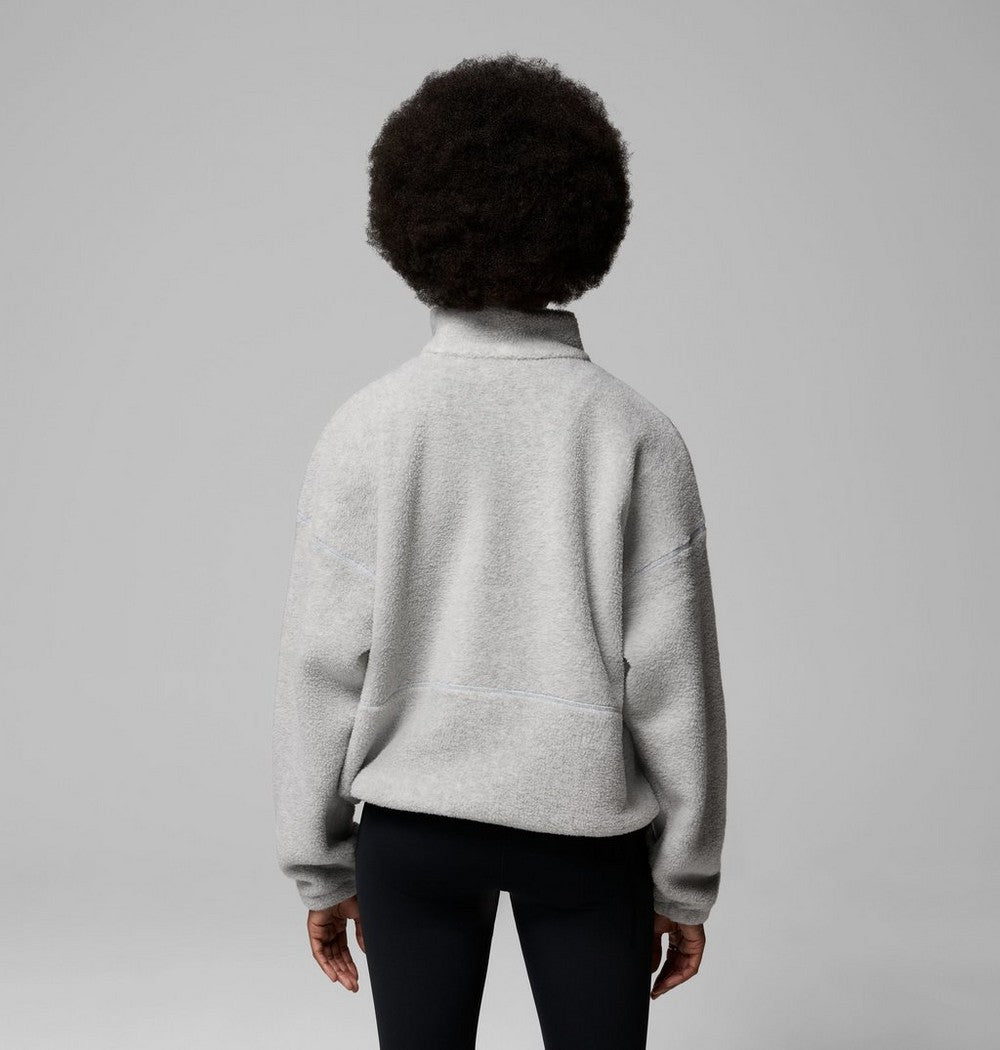 Women's Fleece Half-Zip Pullover - Blue Grey