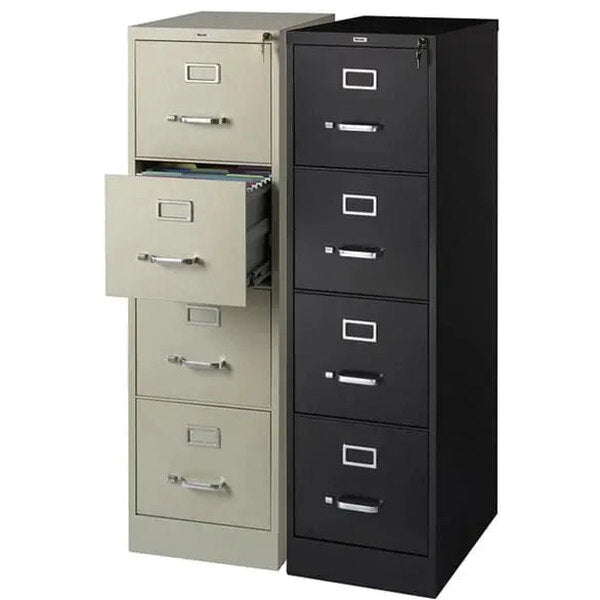 Hirsh Commercial Four-Drawer Vertical Letter File Cabinet, 22D