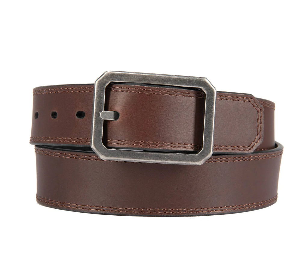 Reversible Full-Grain Leather Belt - Brown