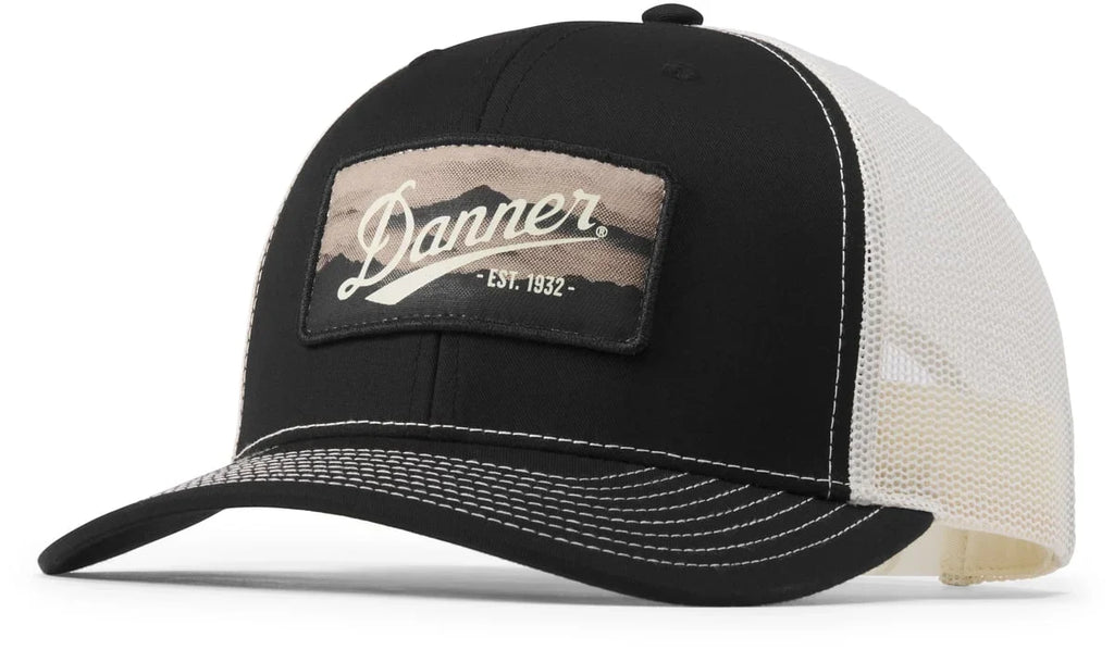 Curved Bill Mesh Trucker Cap - Black