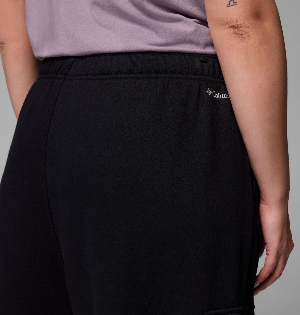 Women's Plus Fleece Cargo Sweatpants - Black