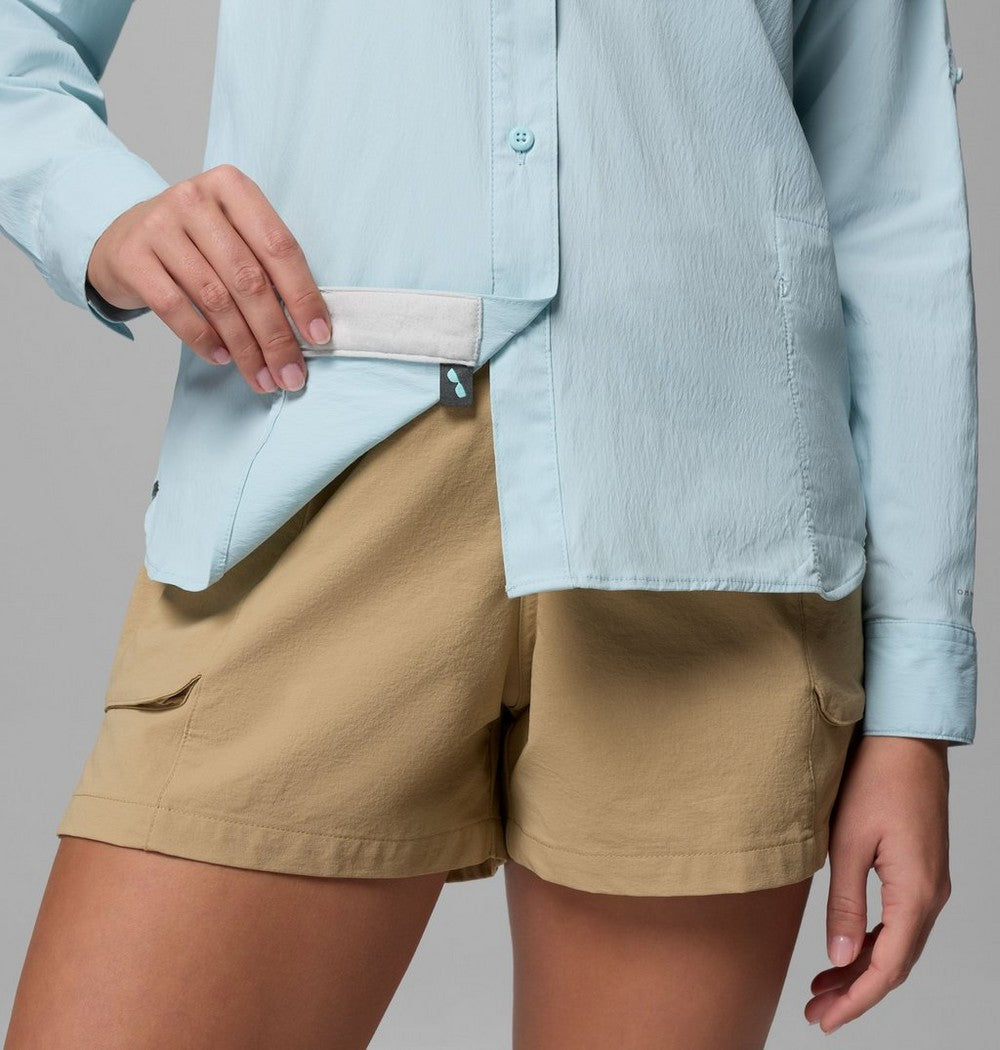 Women's UPF 50 Roll-Tab Fishing Shirt - Lavender