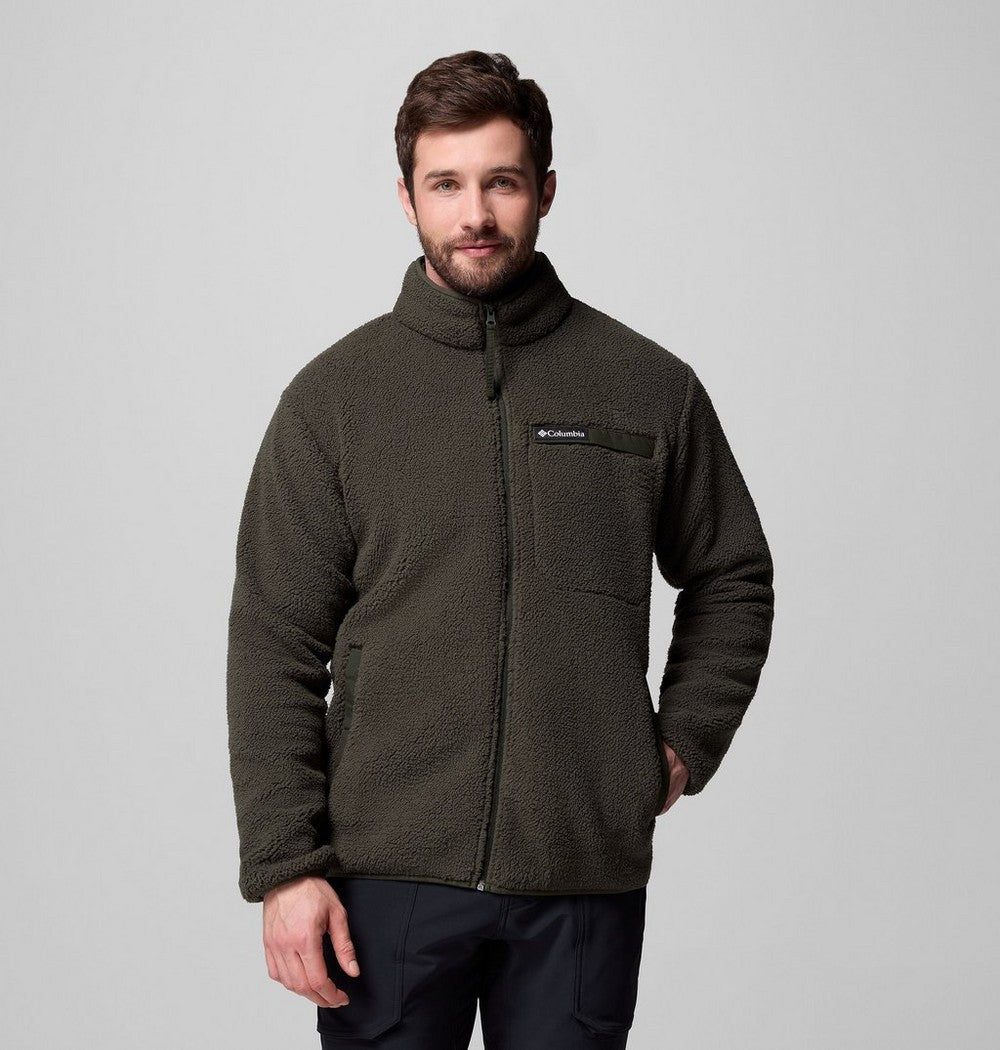Men's High-Pile Full-Zip Fleece Jacket - Navy