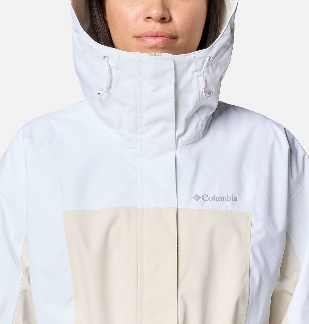 Women's Long Waterproof Rain Jacket - Mauve