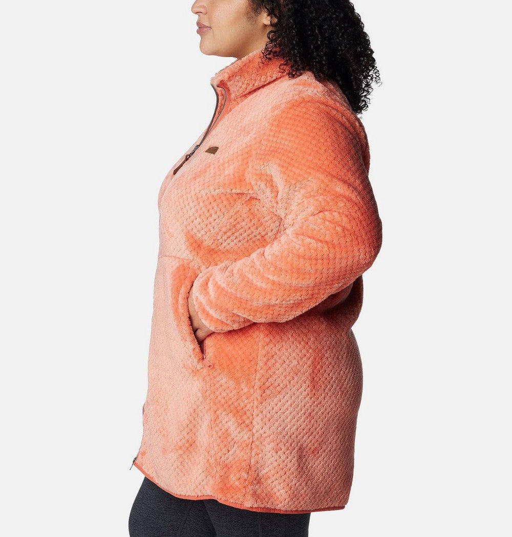 Women's Plus Long Full-Zip Fleece Jacket - Blue