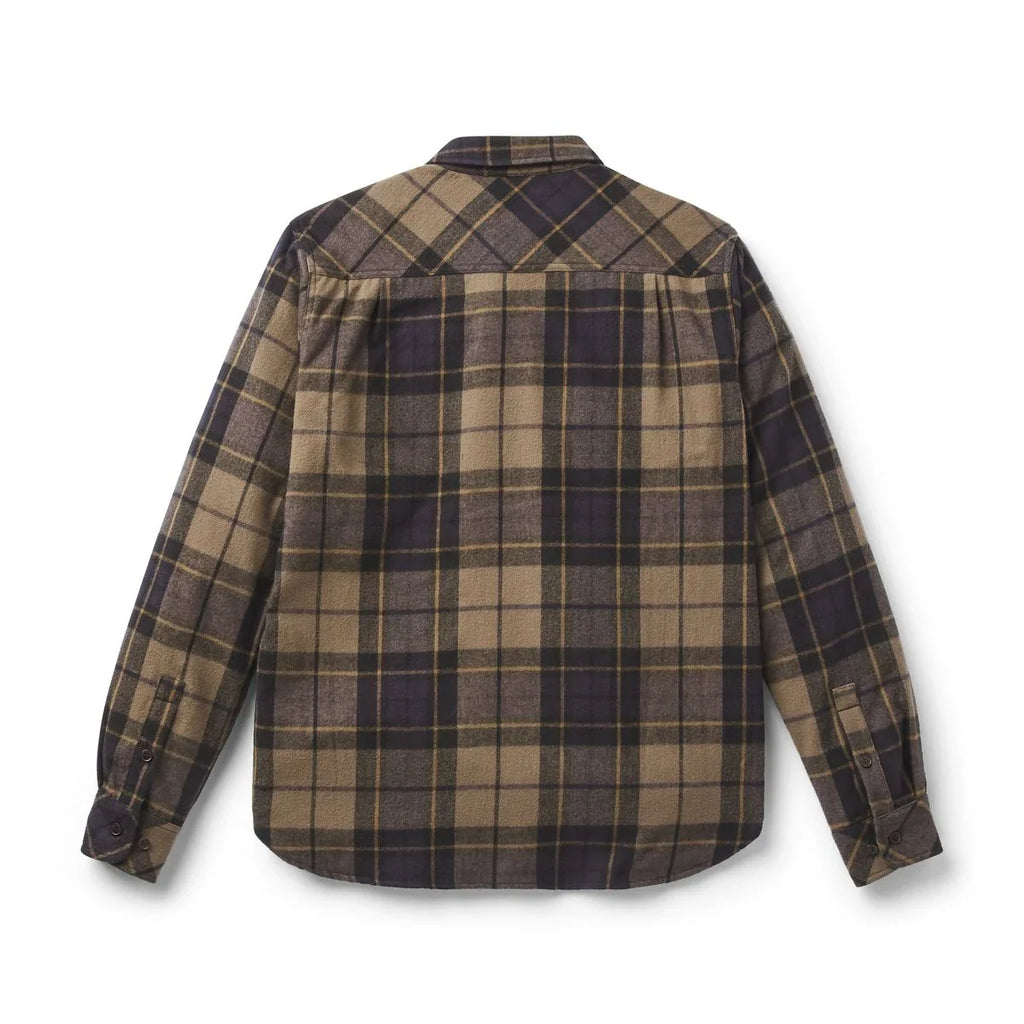 Men's Cotton Flannel Shirt - Navy Olive Plaid
