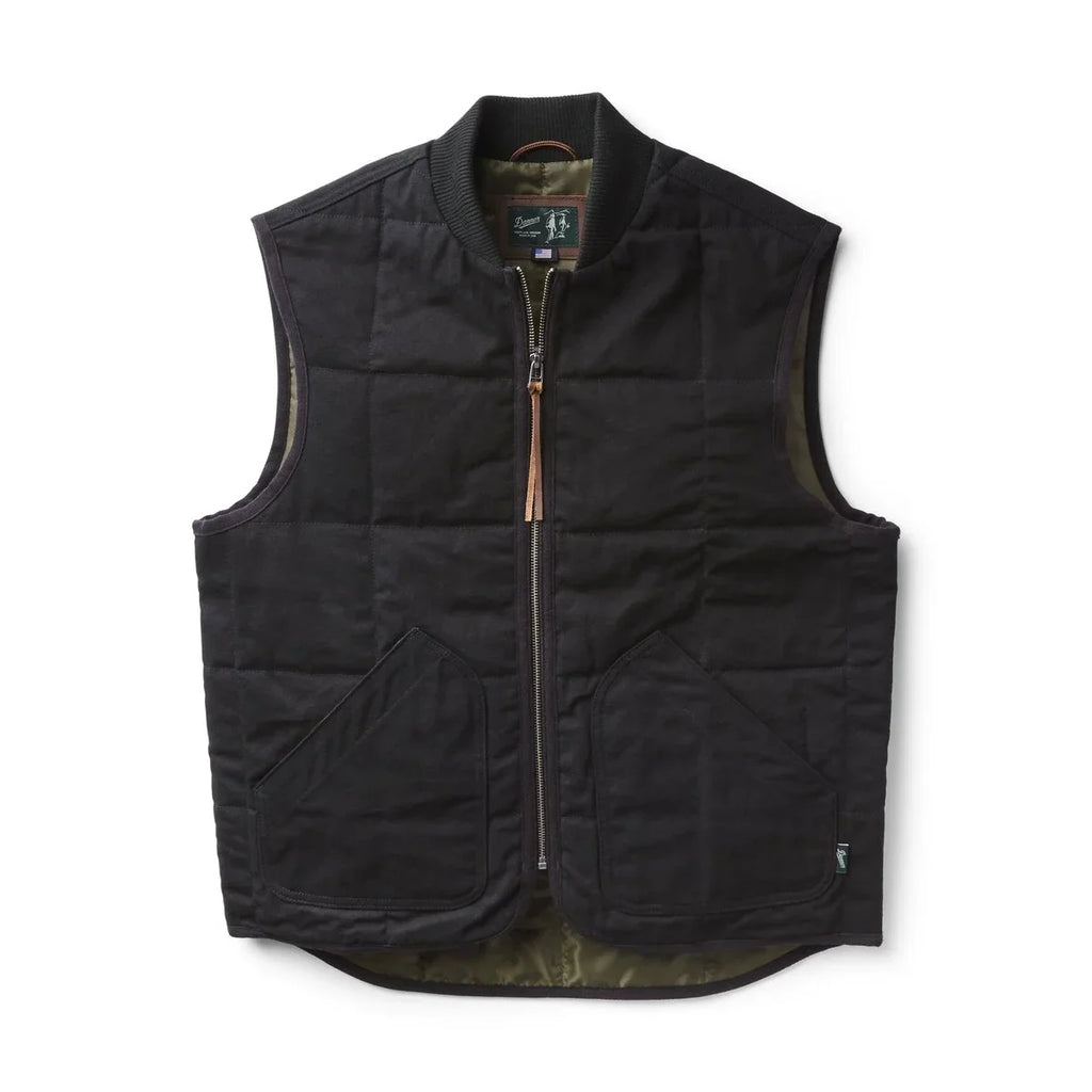 Insulated Cotton Canvas Utility Vest - Black Olive