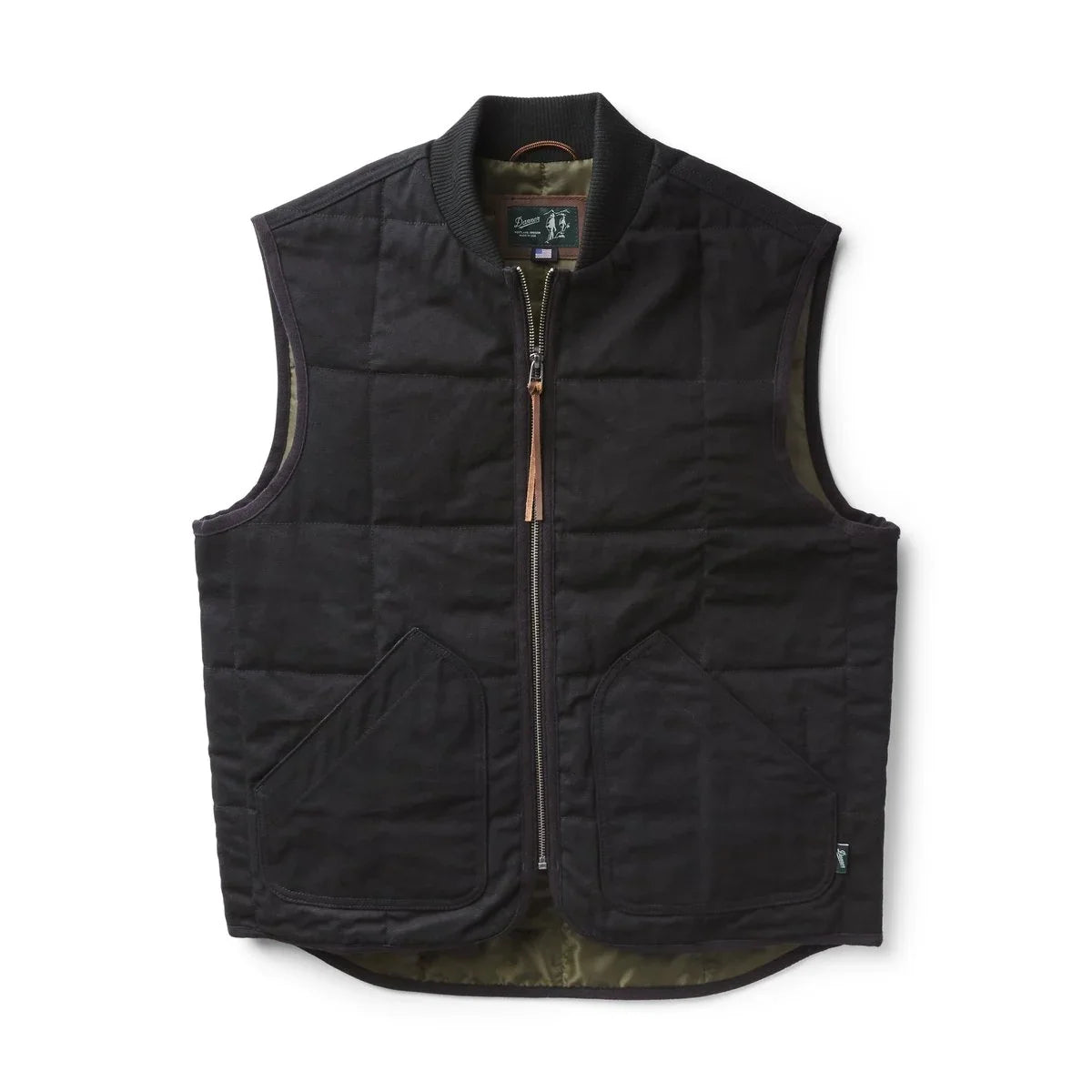 Insulated Cotton Canvas Utility Vest - Black Olive