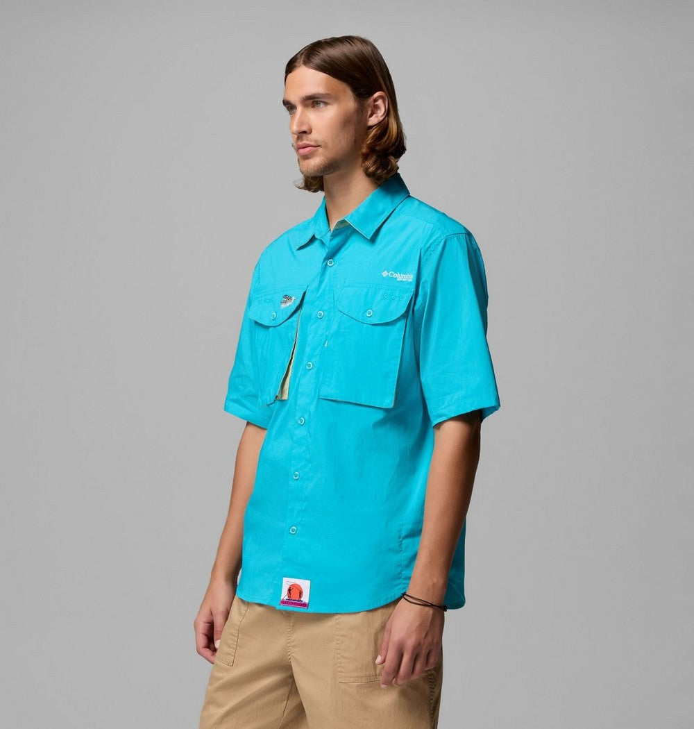 Men's Short Sleeve Fishing Shirt - Teal
