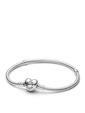 Heart Clasp Snake Chain Charm Bracelet
