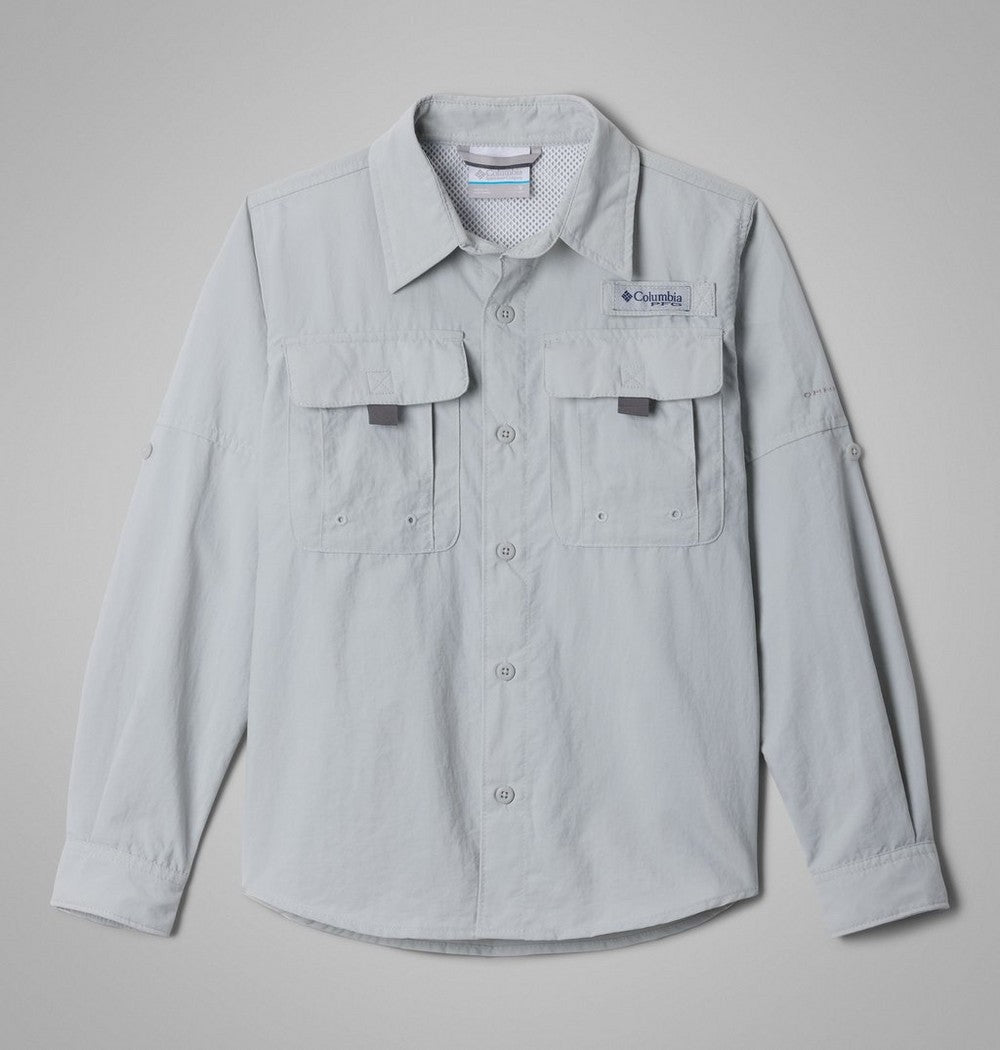 Boys' Long Sleeve Fishing Shirt - Grey