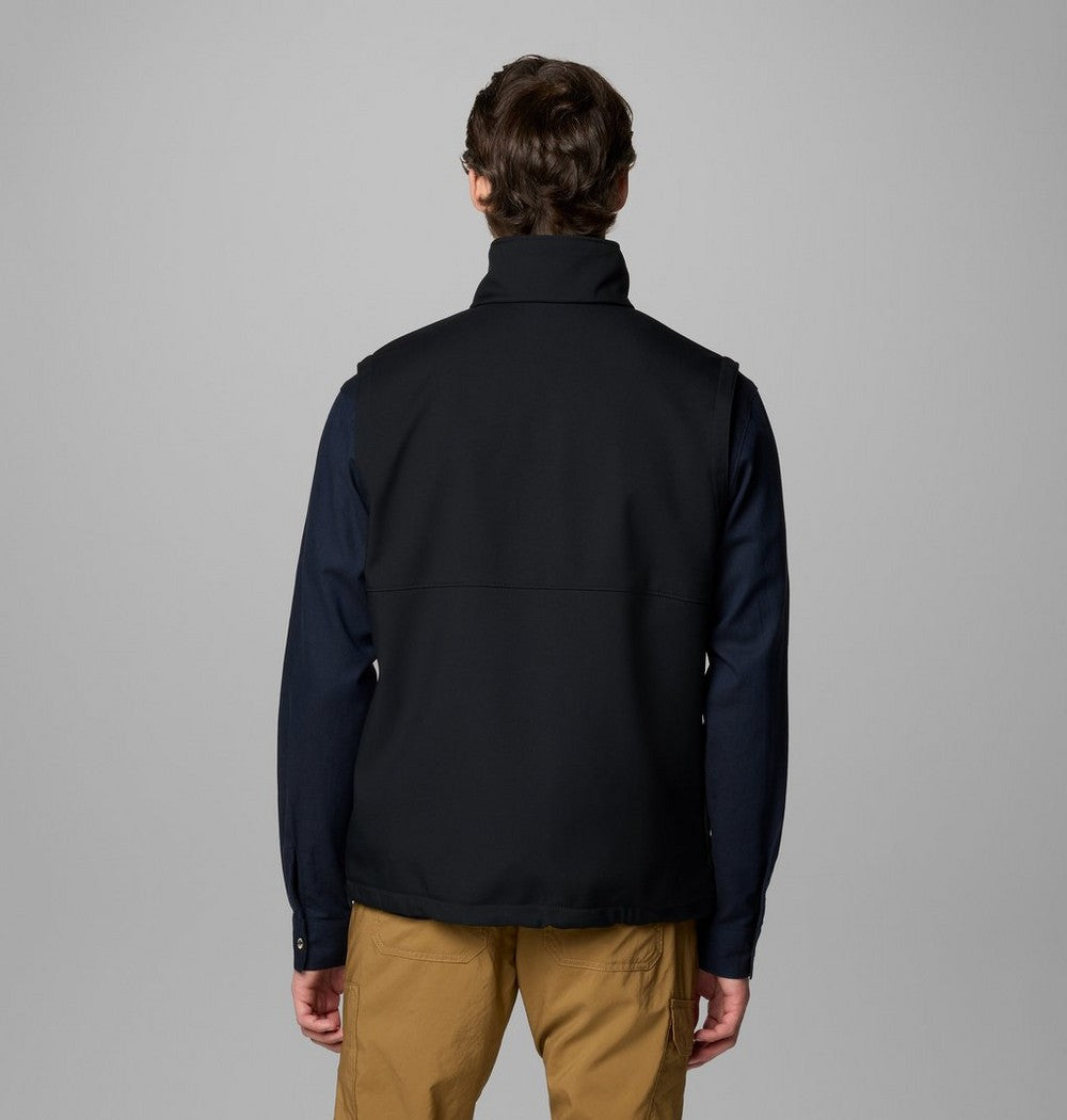 Men's Wind-Resistant Softshell Vest - Gray