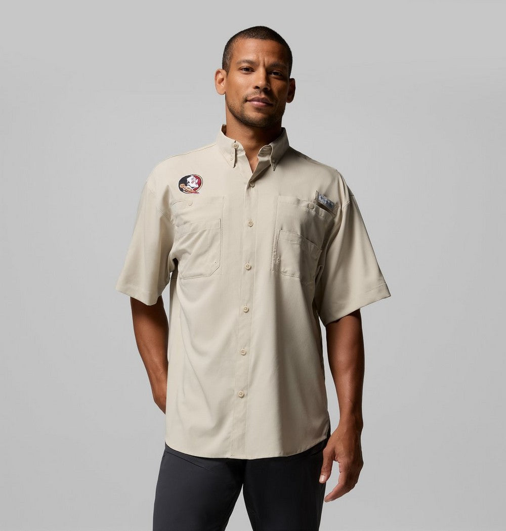 Men's Tall Short Sleeve Fishing Shirt - Tan