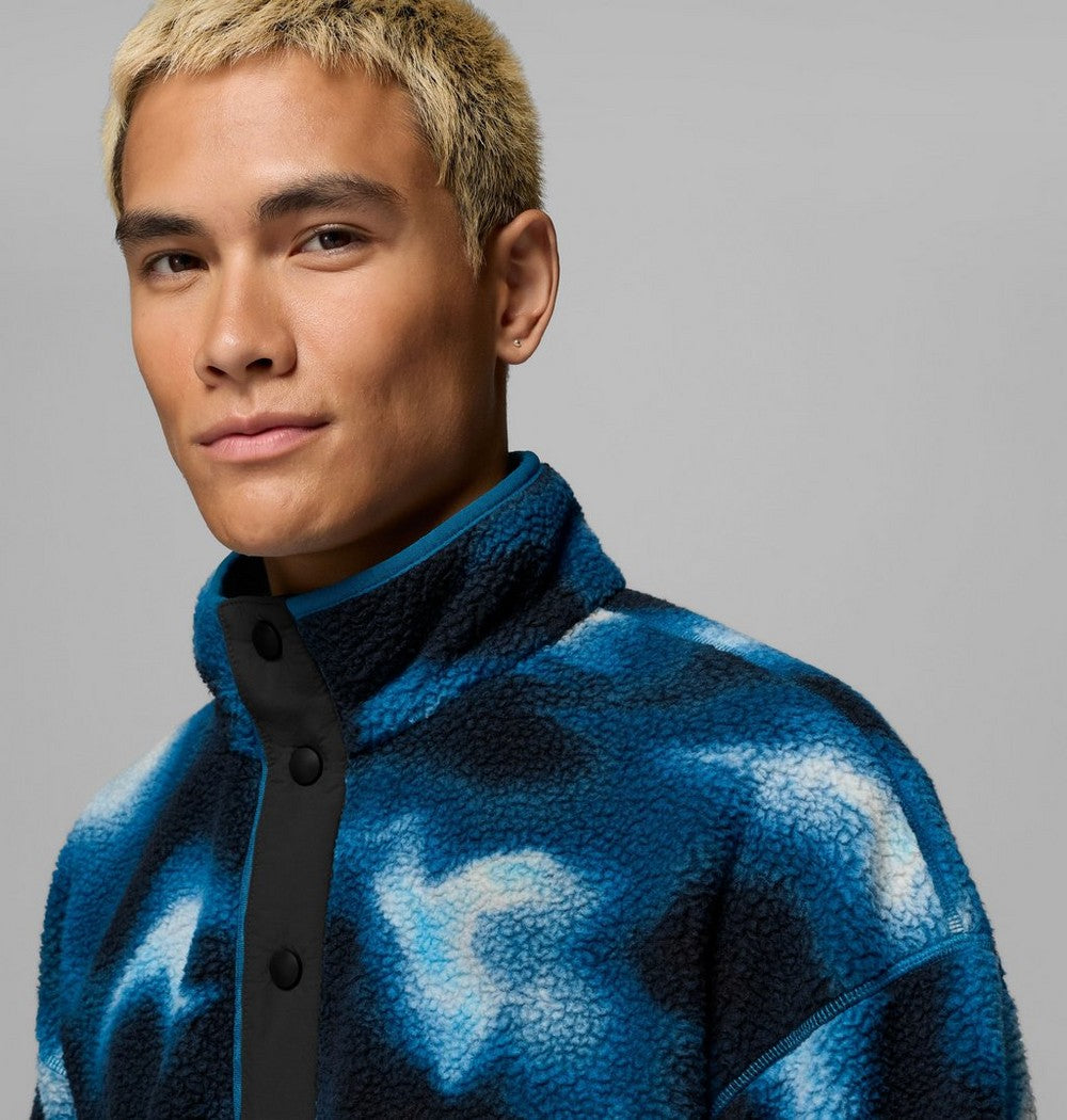 Men's Printed Half-Snap Fleece Pullover