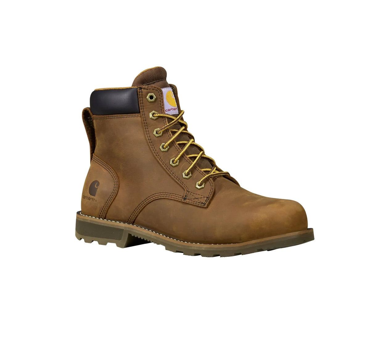 6-Inch Water-Resistant Steel Toe Work Boot - Brown
