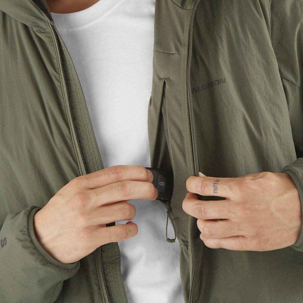 Men's Insulated Hooded Jacket - Gray