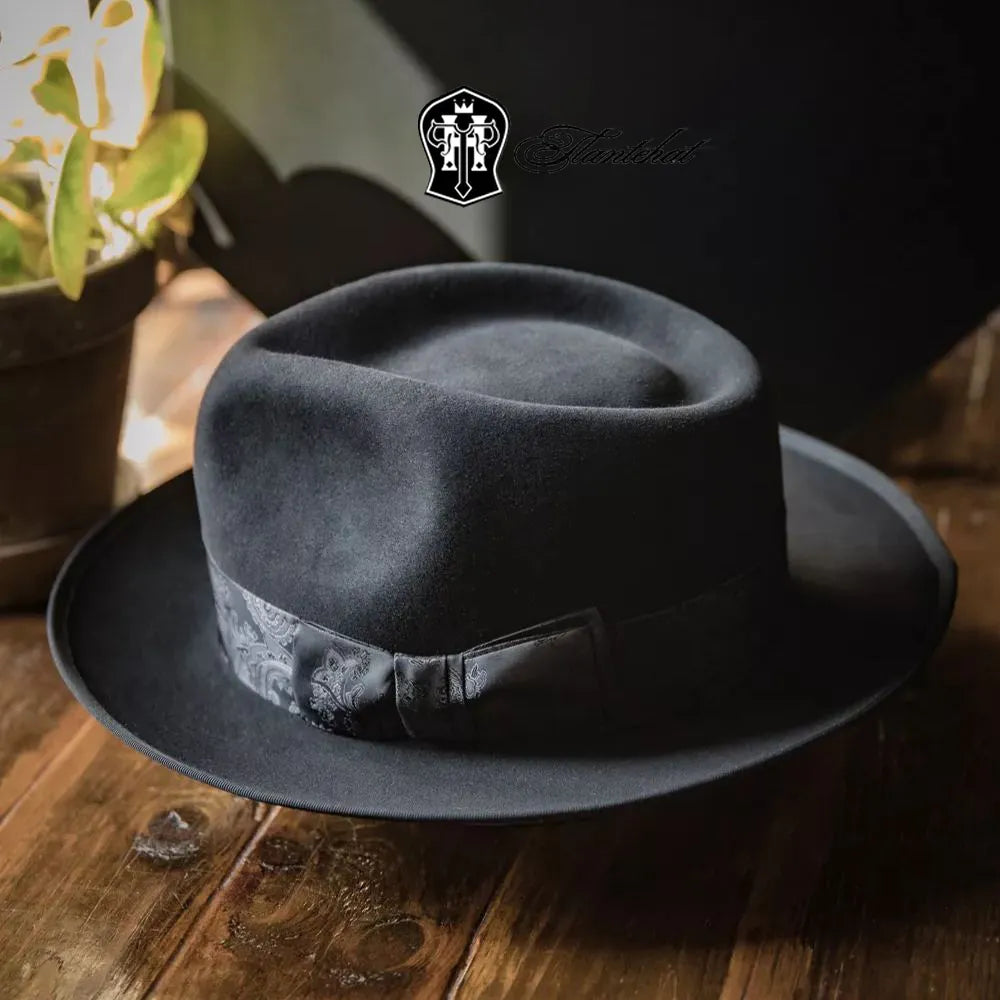 Bespoke Handmade Fedora - Special Hat Band-Black