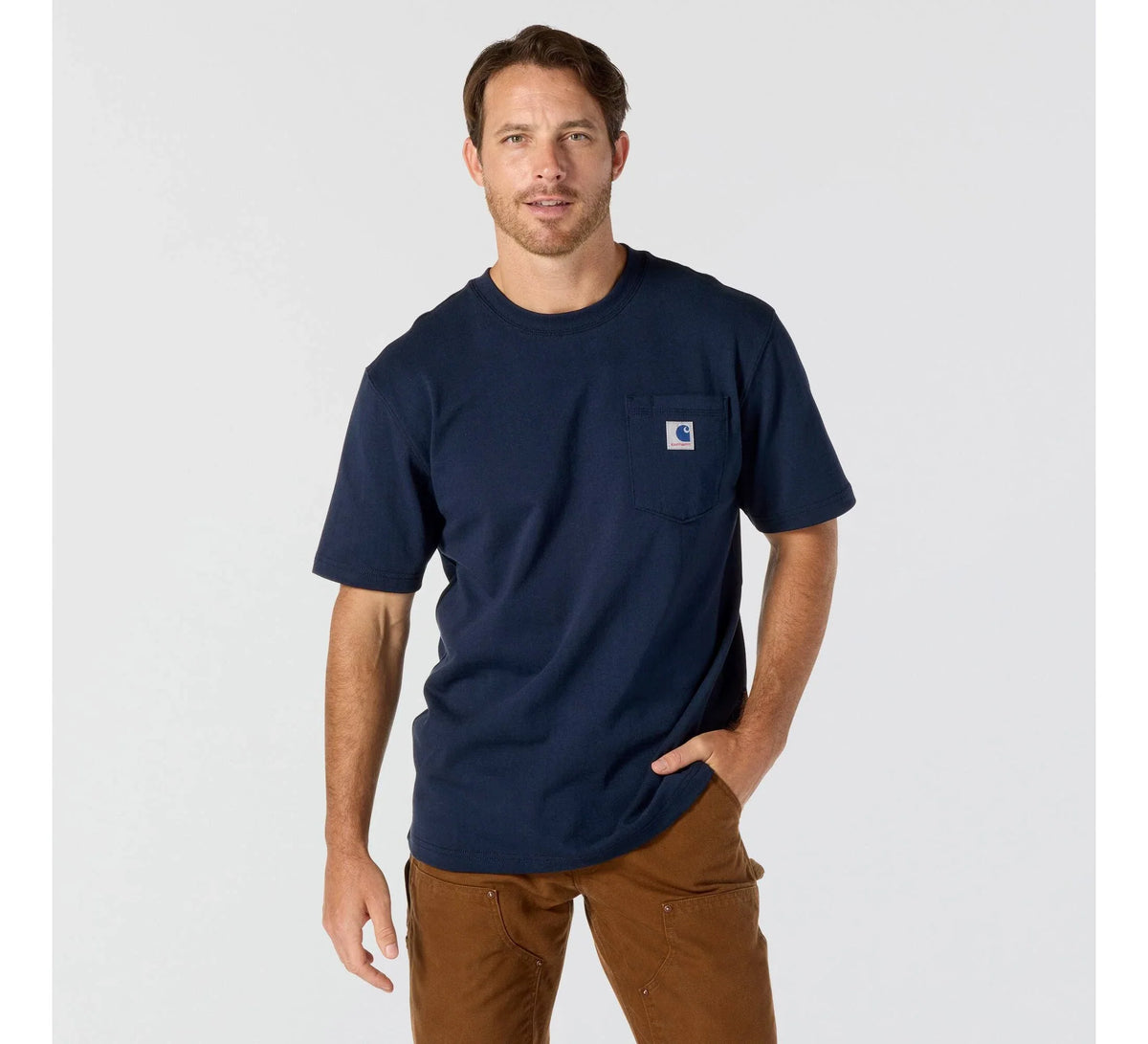 Men's Heavyweight Loose Graphic T-Shirt - Navy