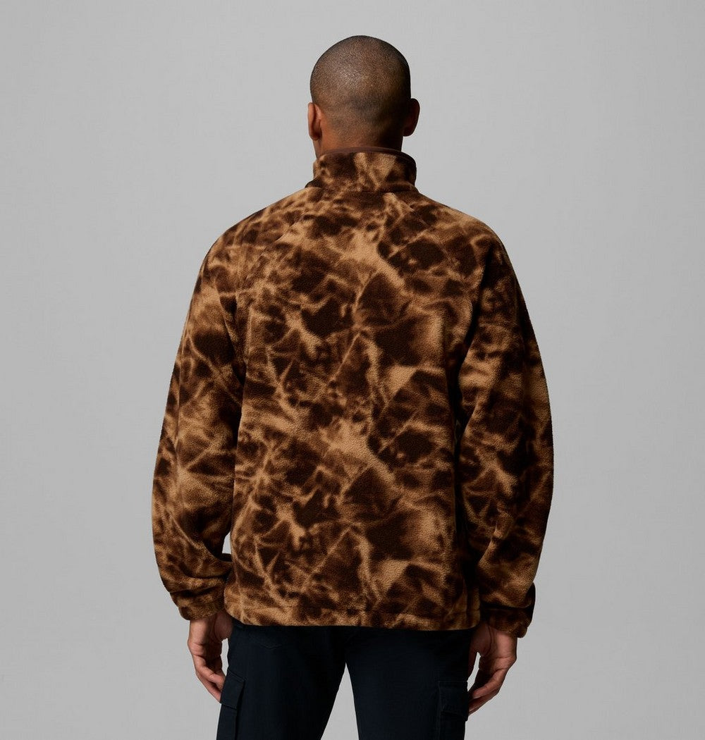 Men's Printed Fleece Half-Zip Pullover - Sage
