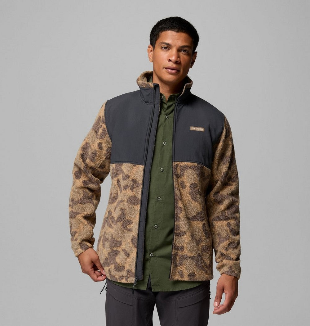 Men's Water-Resistant Sherpa Fleece Jacket - Camo