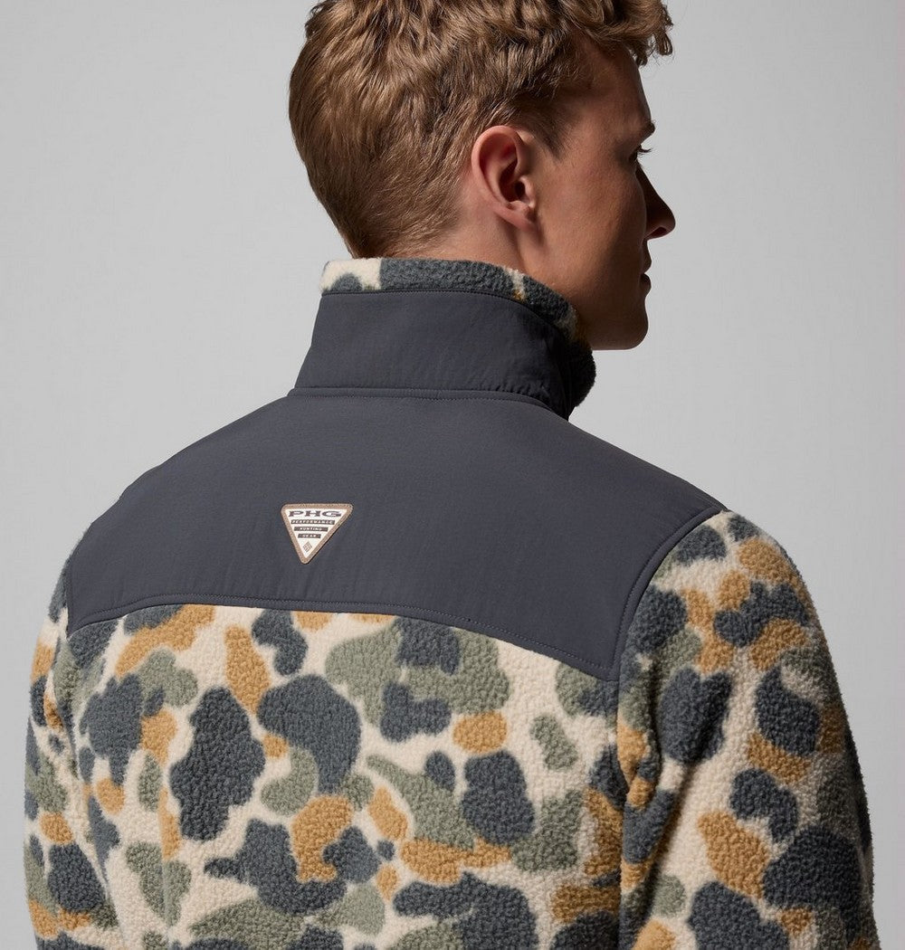 Men's Water-Resistant Sherpa Fleece Jacket - Camo