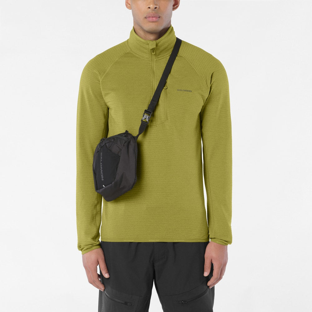 Men's Lightweight Half-Zip Fleece - Brown