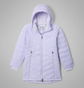 Girls' Long Insulated Hooded Jacket - Wine