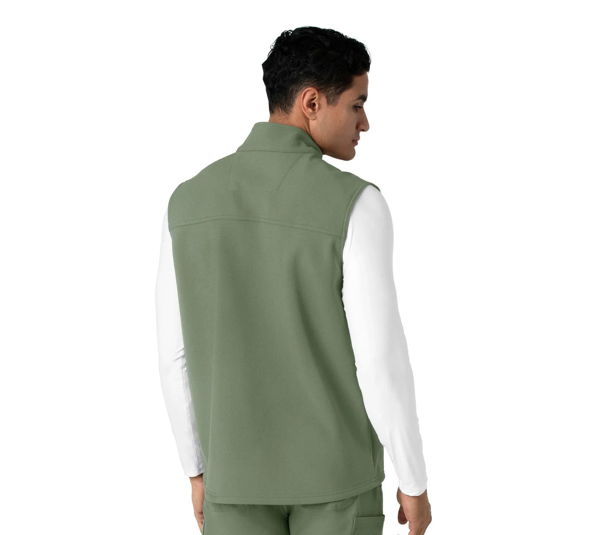 Men's Full-Zip Bonded Fleece Vest - Olive