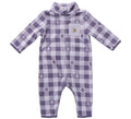 Baby Printed Microfleece Coverall - Lilac