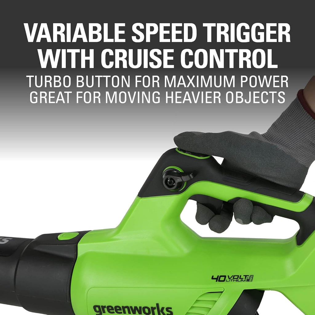 Greenworks 40V 20in Cordless Push Lawn Mower Bundle With 500 CFM Blower, 12in String Trimmer, 5Ah And 2Ah Batteries