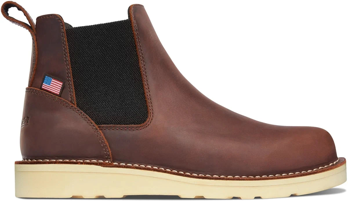 Men's 6-Inch Leather Work Chelsea Boot - Brown